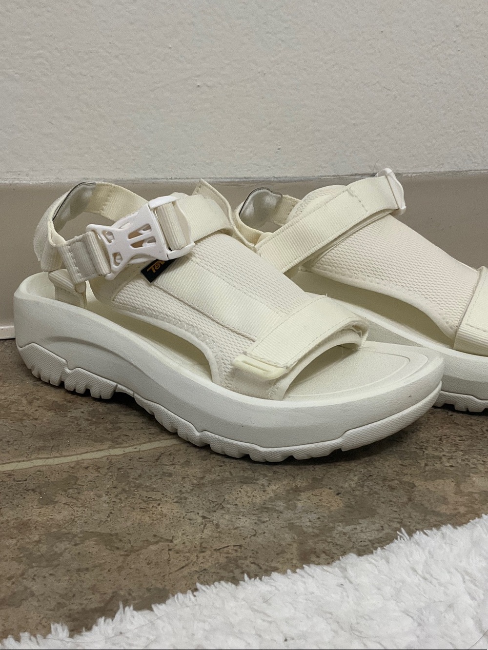 Teva Cream Platform Sandals for Women